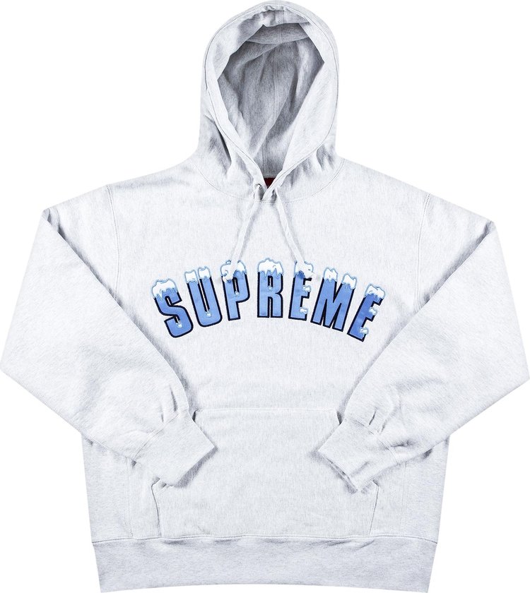 Supreme State Hooded Sweatshirt Ash Grey