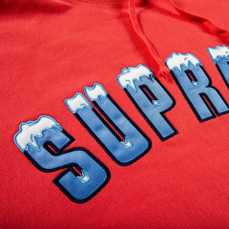 Supreme Icy Arc Hooded Sweatshirt Bright Coral