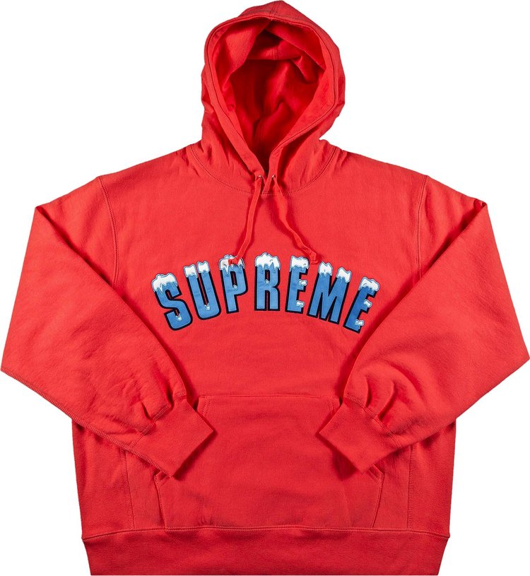 Supreme Glitter Arc Hooded Sweatshirt 'Red' | Red | Men's Size 105