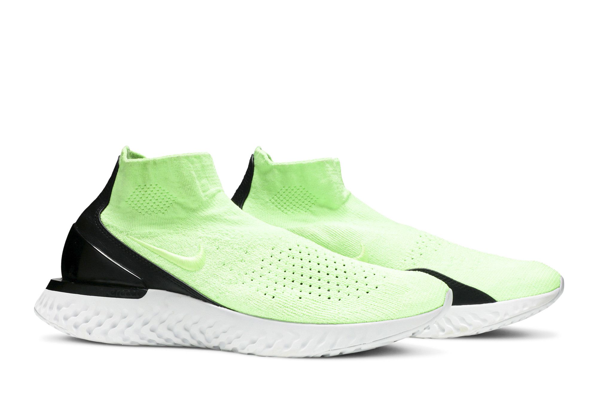 Nike rise react flyknit thunder grey  and  off white cheap