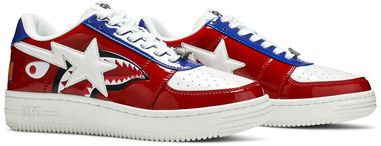 Bapesta Low M2 Red Shark Face