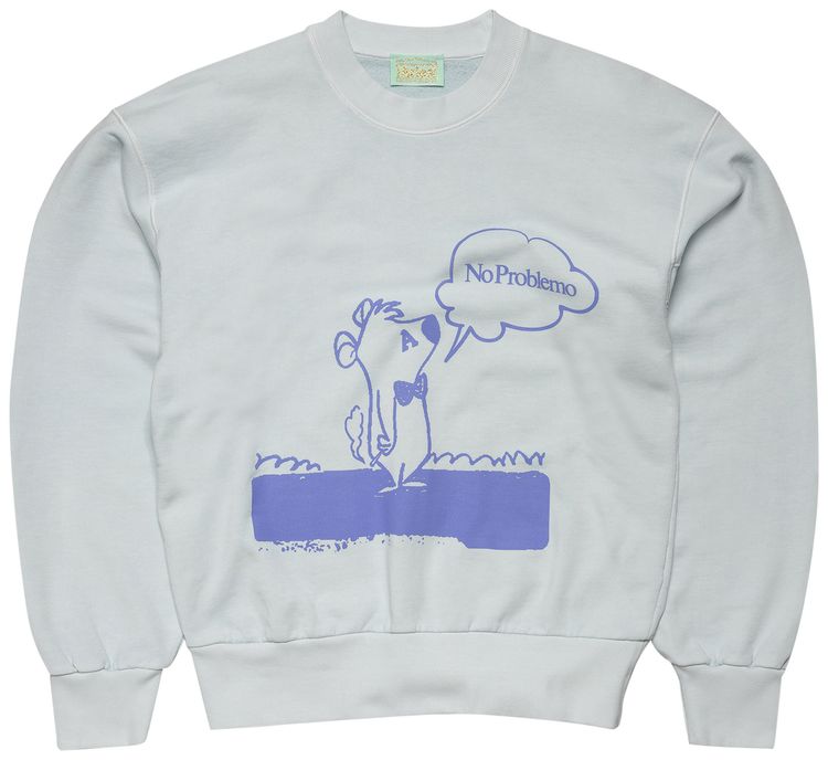 Aries Stoner Bear Sweatshirt Baby Blue