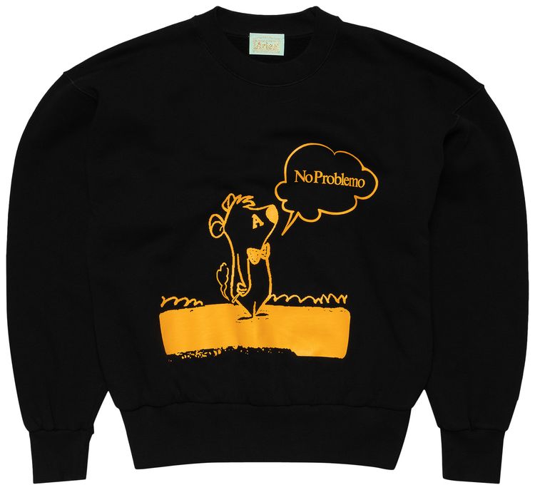 Aries Stoner Bear Sweatshirt Black