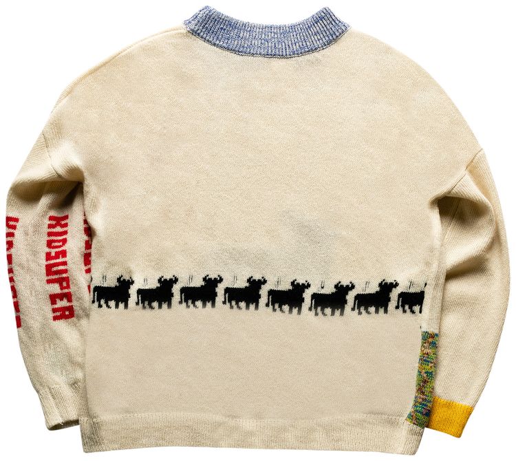 KidSuper Bull Knit Sweater Multi Color