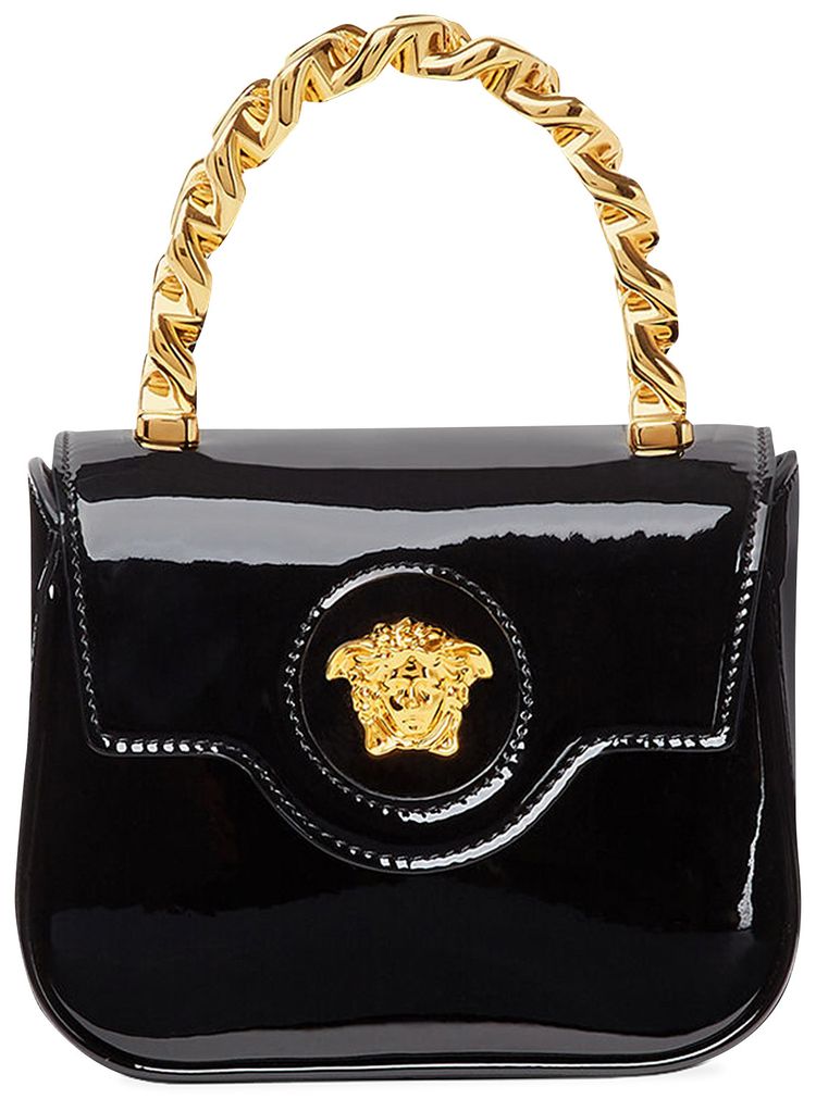 Versace Mini Top Handle Calf Leather 'Black/Versace Gold'