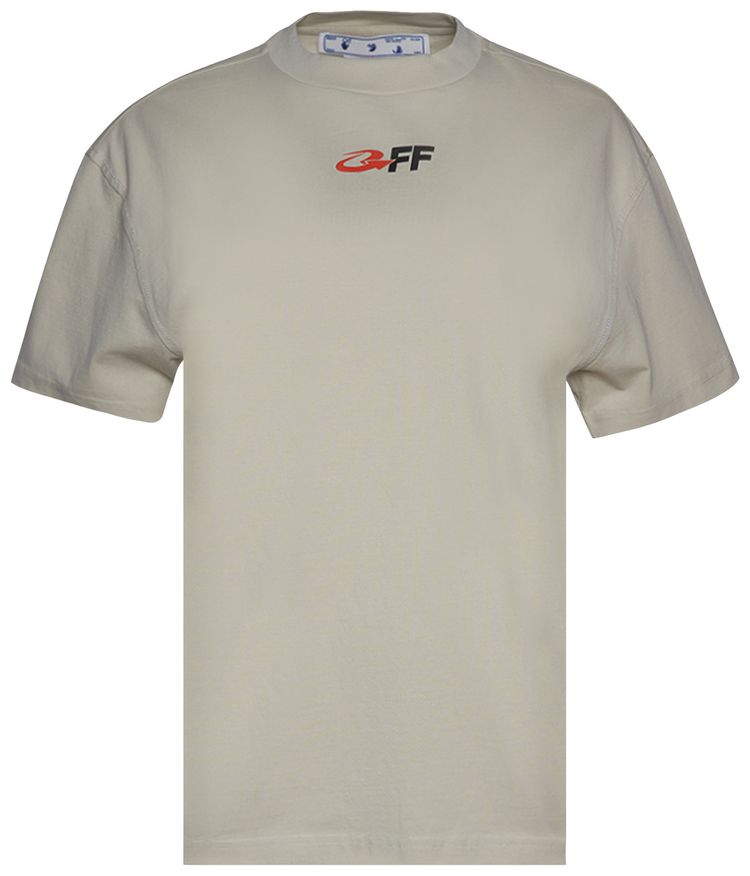 Off White The Opposite Casual Tee BeigeBlack