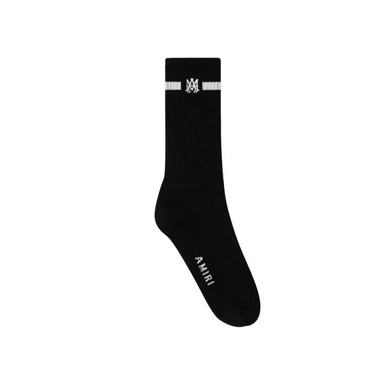 Amiri Solid MA Embroidery Sock Black