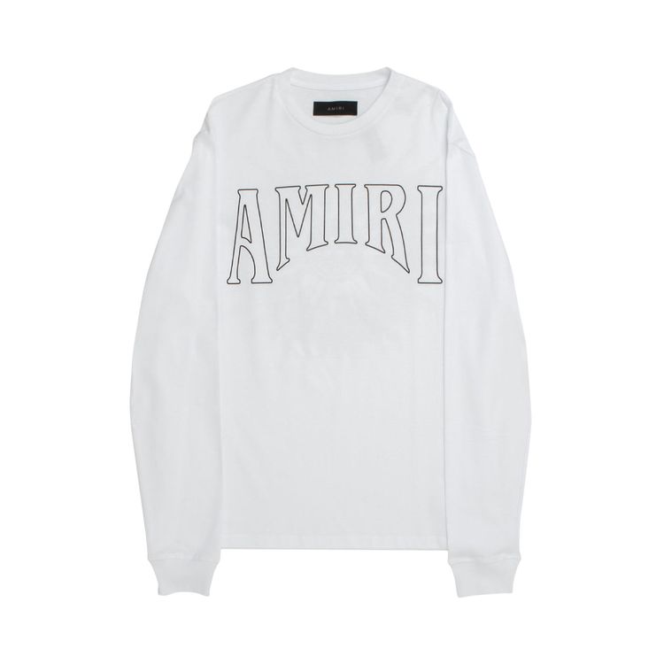 Amiri Sun Long Sleeve Tee White