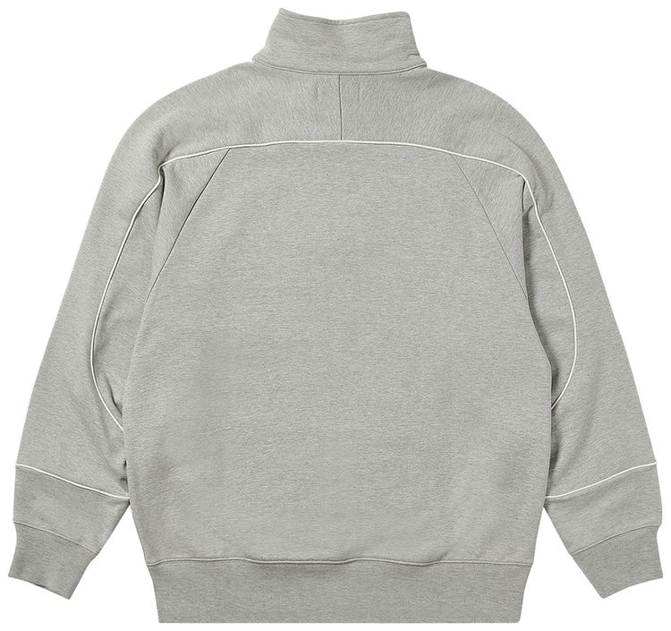 Palace Sport Piped 14 Zip Grey Marl
