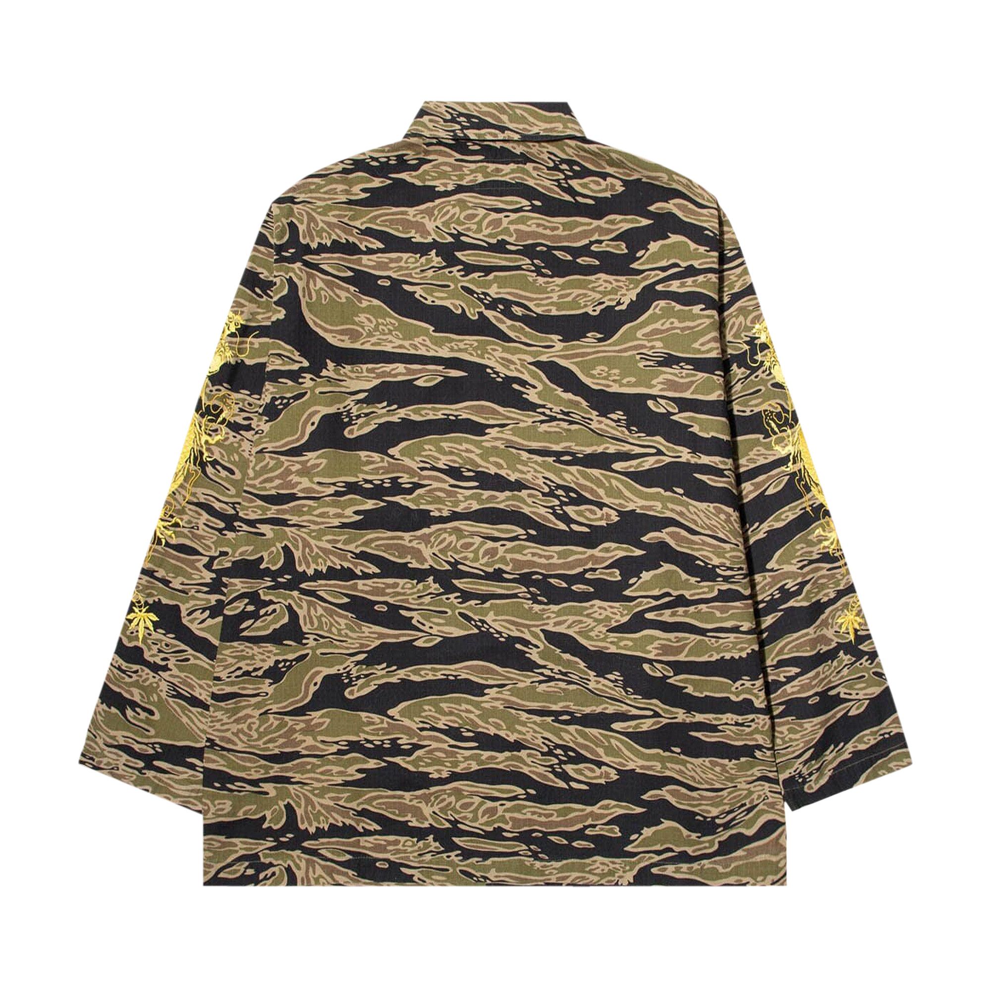 Buy Wacko Maria Tim Lehi Tiger Camo Army Type-1 Overshirt 'Olive' - TIMLEHI  WM ML17 OLIV | GOAT