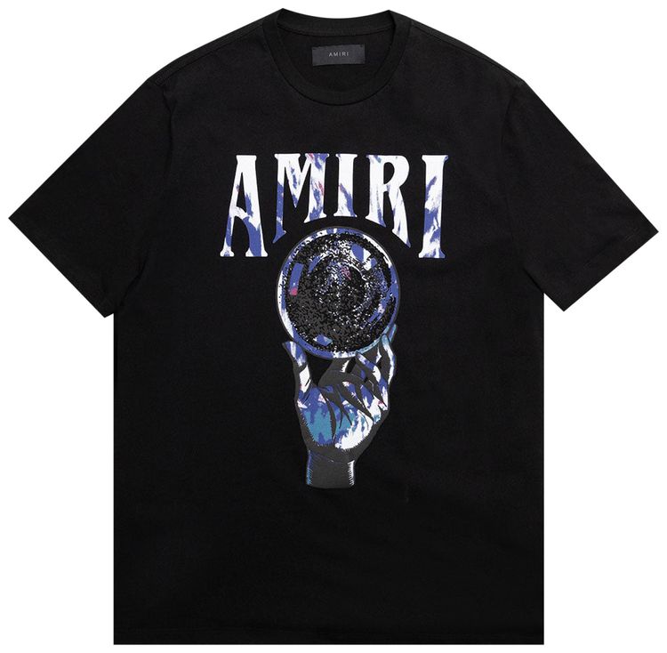 Amiri Crystal Ball Short Sleeve Tee Black