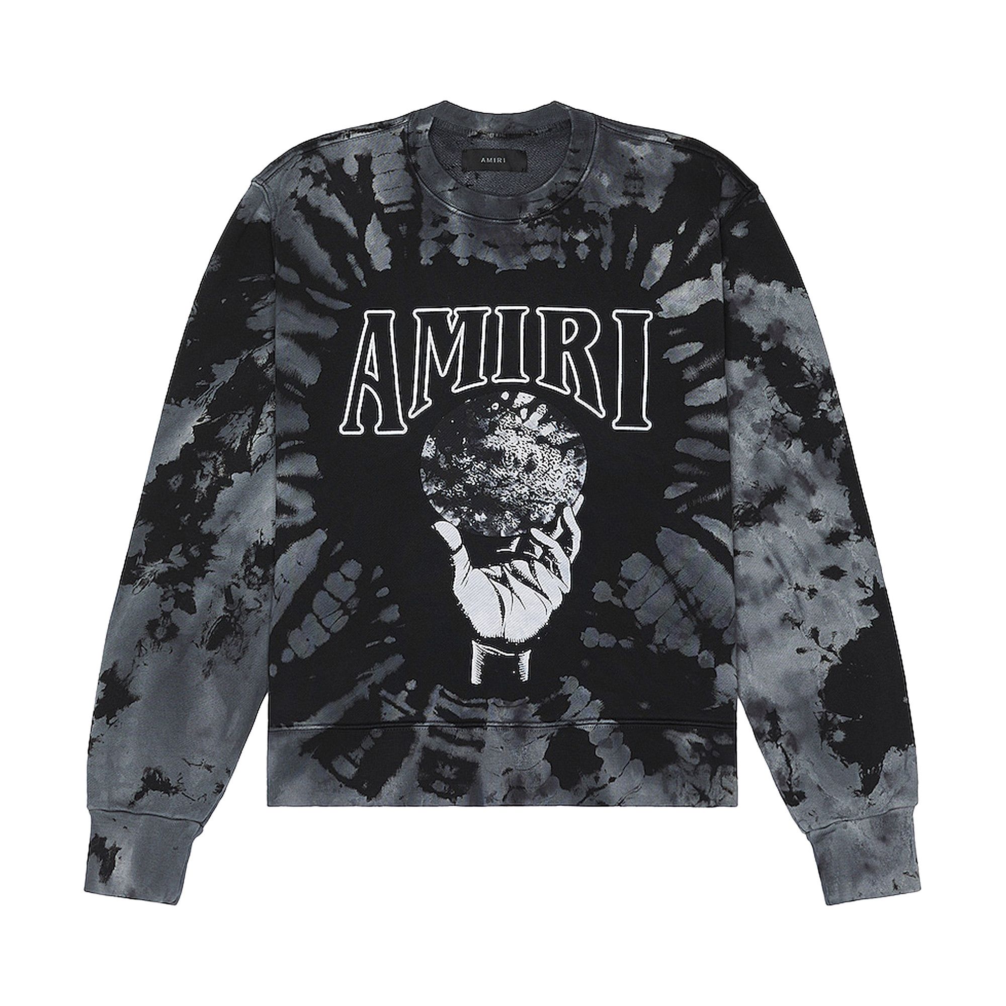 Buy Amiri Crystal Ball Tie Dye Crewneck 'Black' - PS23MJG060