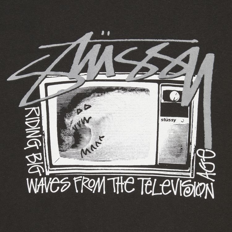 Stussy TV Wave Tee Black