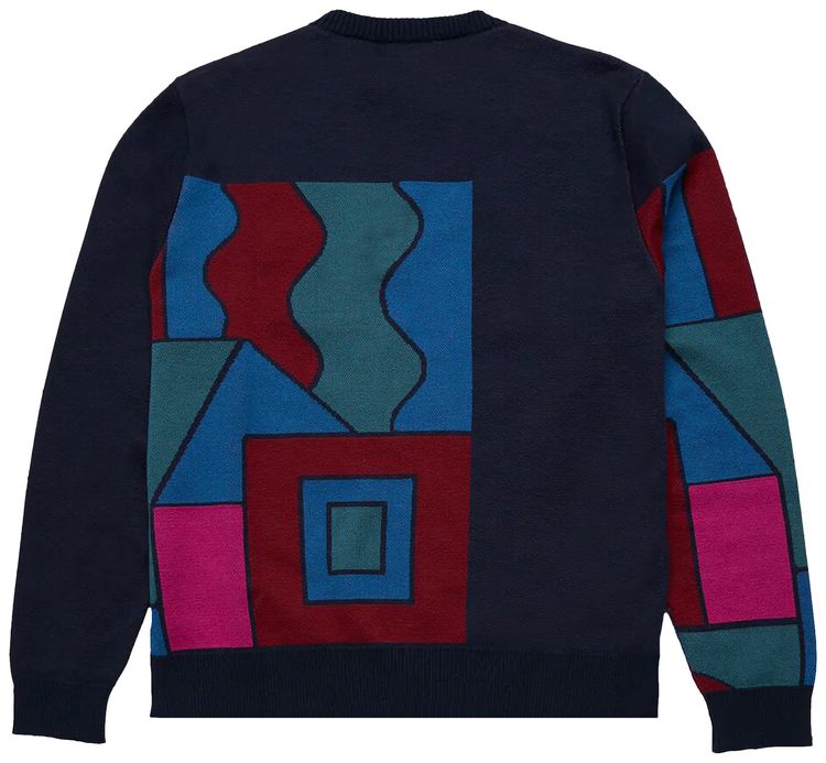 Parra Blocked Landscape Pullover Navy