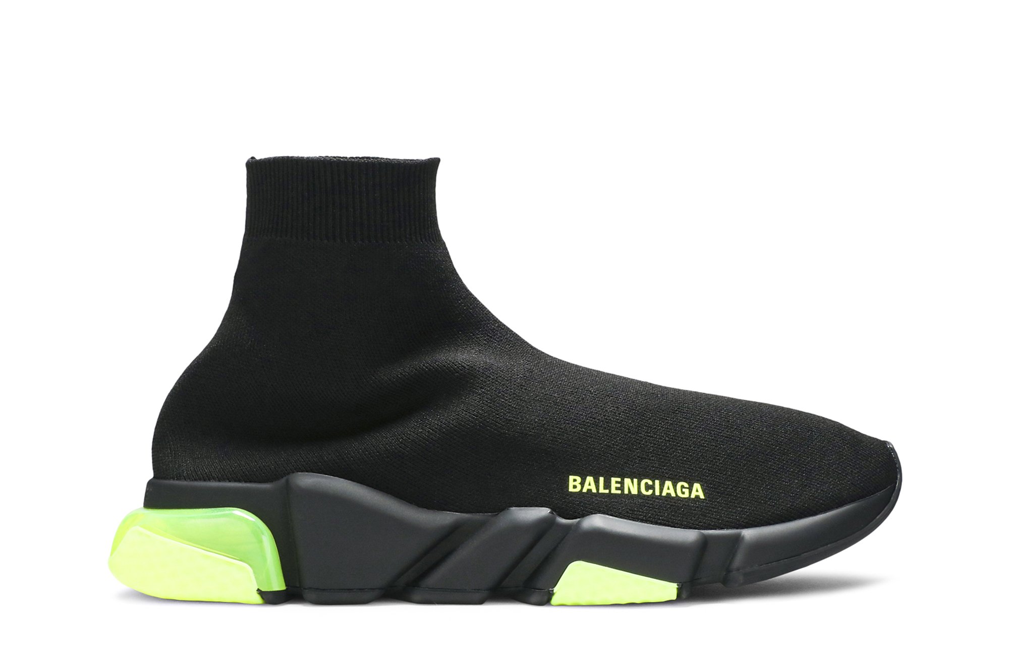 Balenciaga Speed Trainer 'Clear Sole - Black Yellow Fluo'