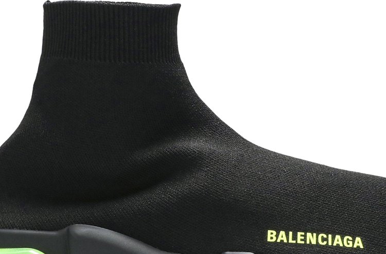 Balenciaga Speed Trainer Clear Sole   Black Yellow Fluo