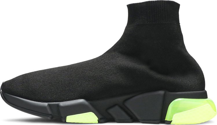 Balenciaga Speed Trainer Clear Sole   Black Yellow Fluo