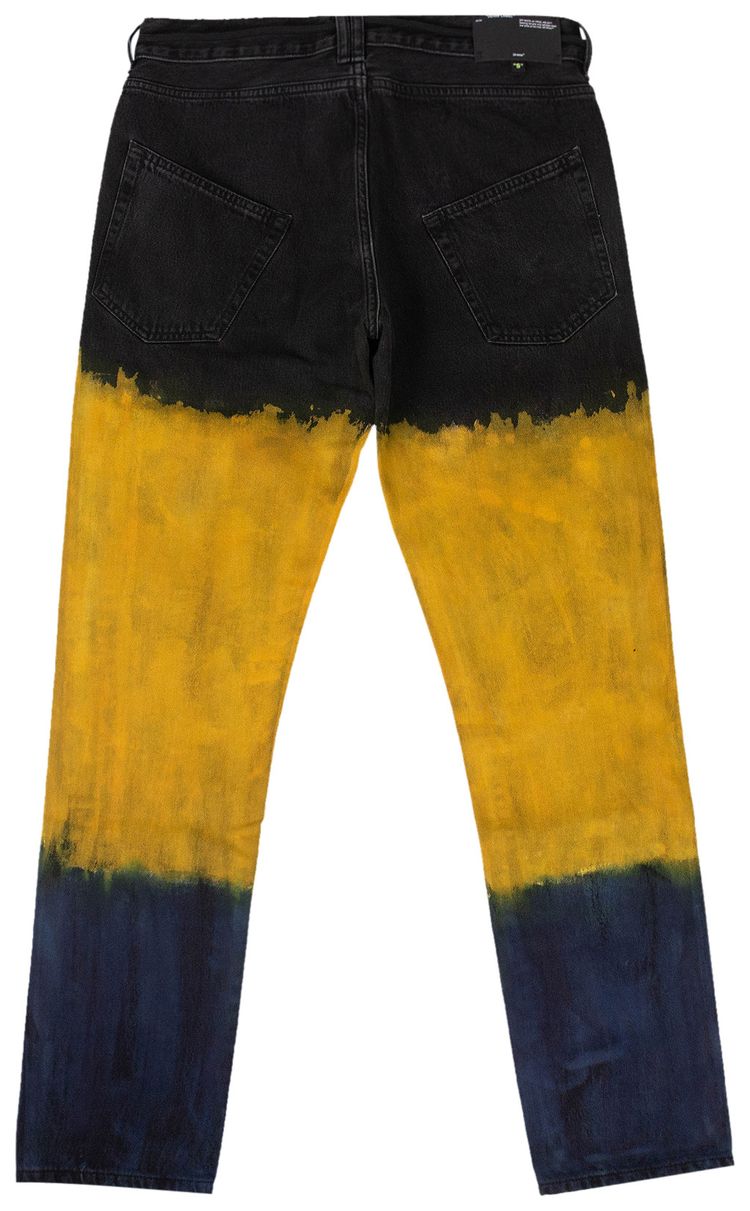 Off White Dip Dyed Jeans Multi Color