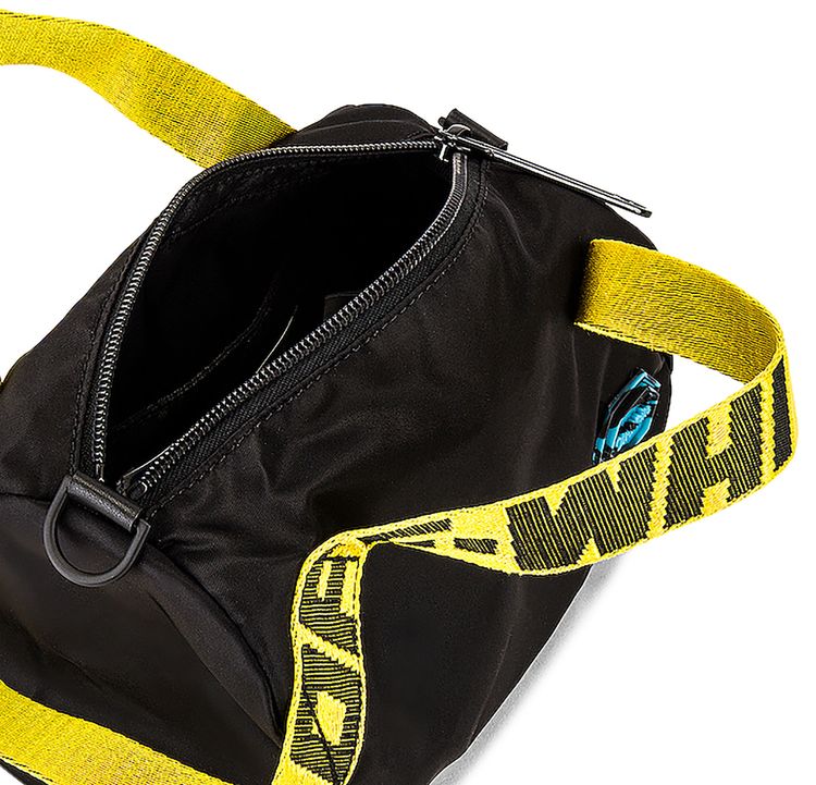 Off White Nylon Baby Duffle Bag Black