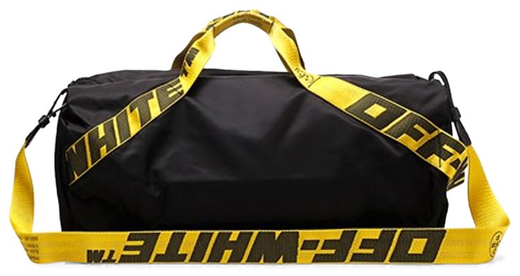 Off White Nylon Duffle Bag Black