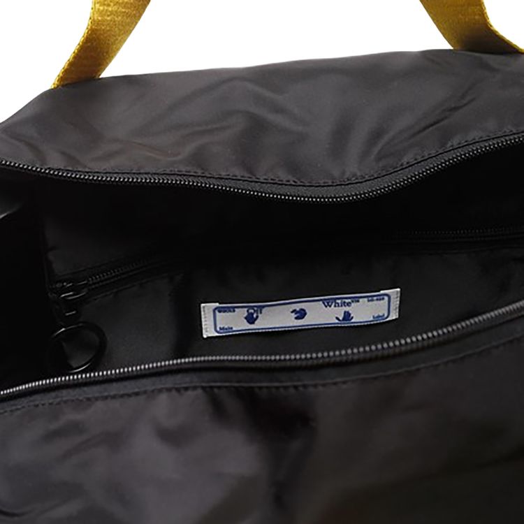 Off White Nylon Duffle Bag Black