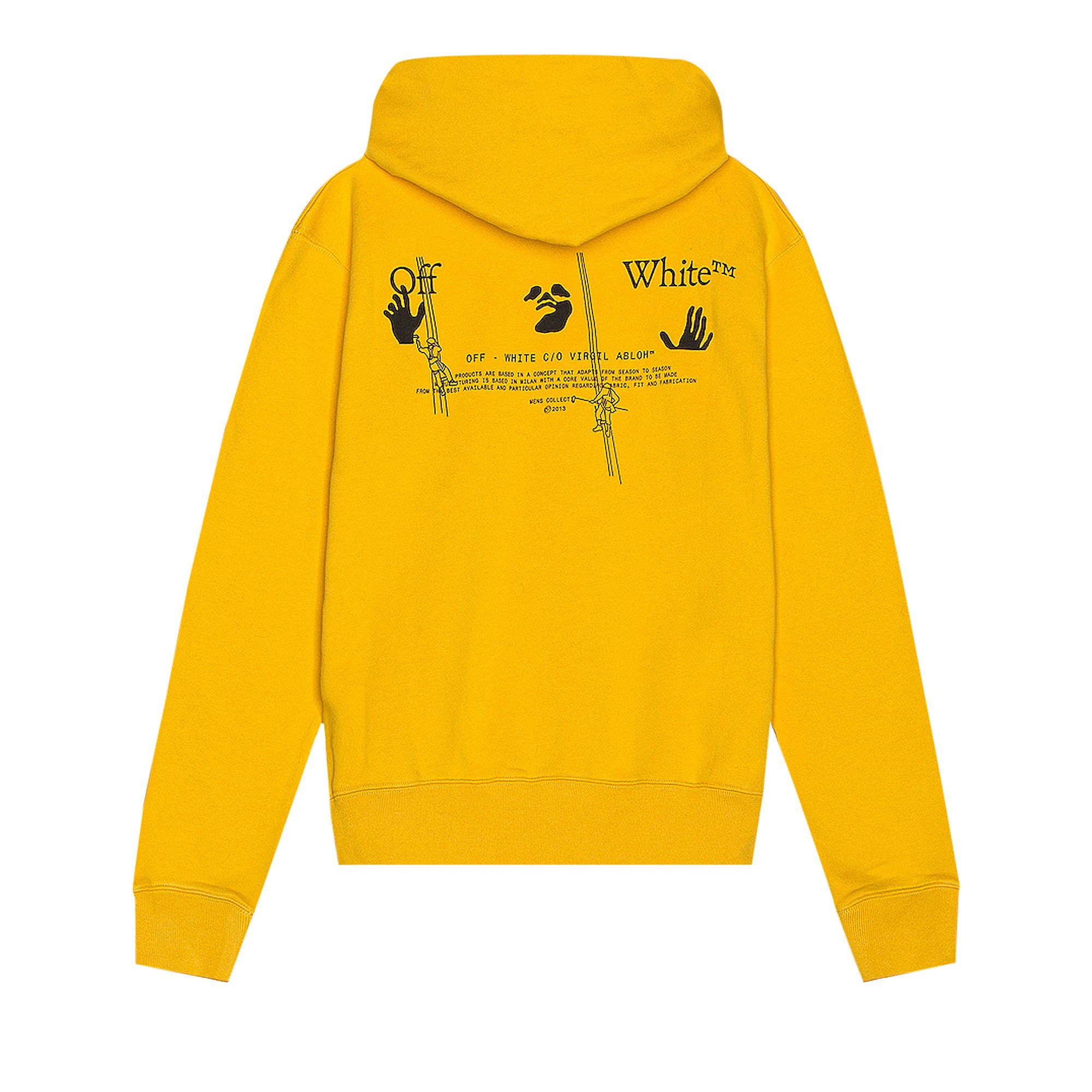 Yellow off white hoodie on sale