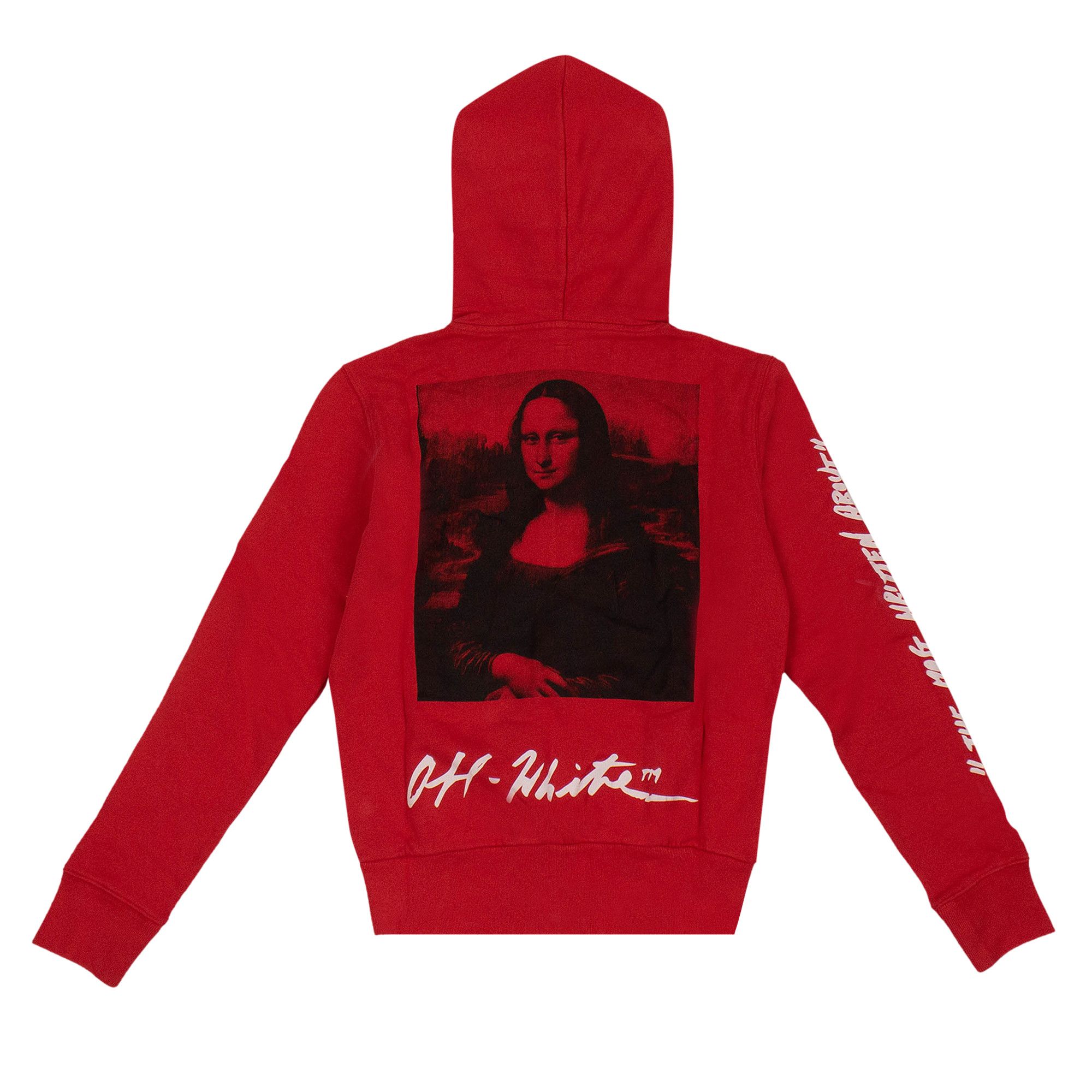Buy Off White Mona Lisa Zip Up Hoodie Red OMBE001S190030052010 GOAT