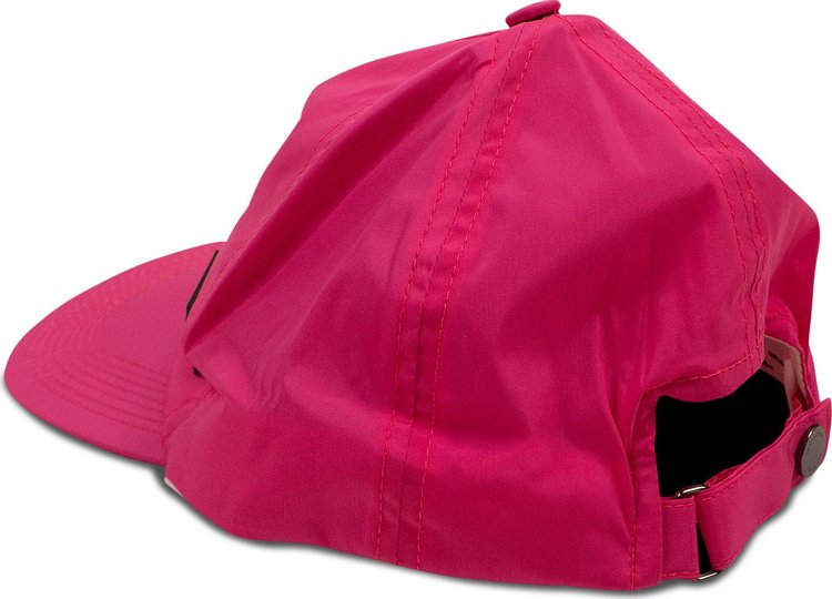 Off White Logo Patch Baseball Cap Neon Pink