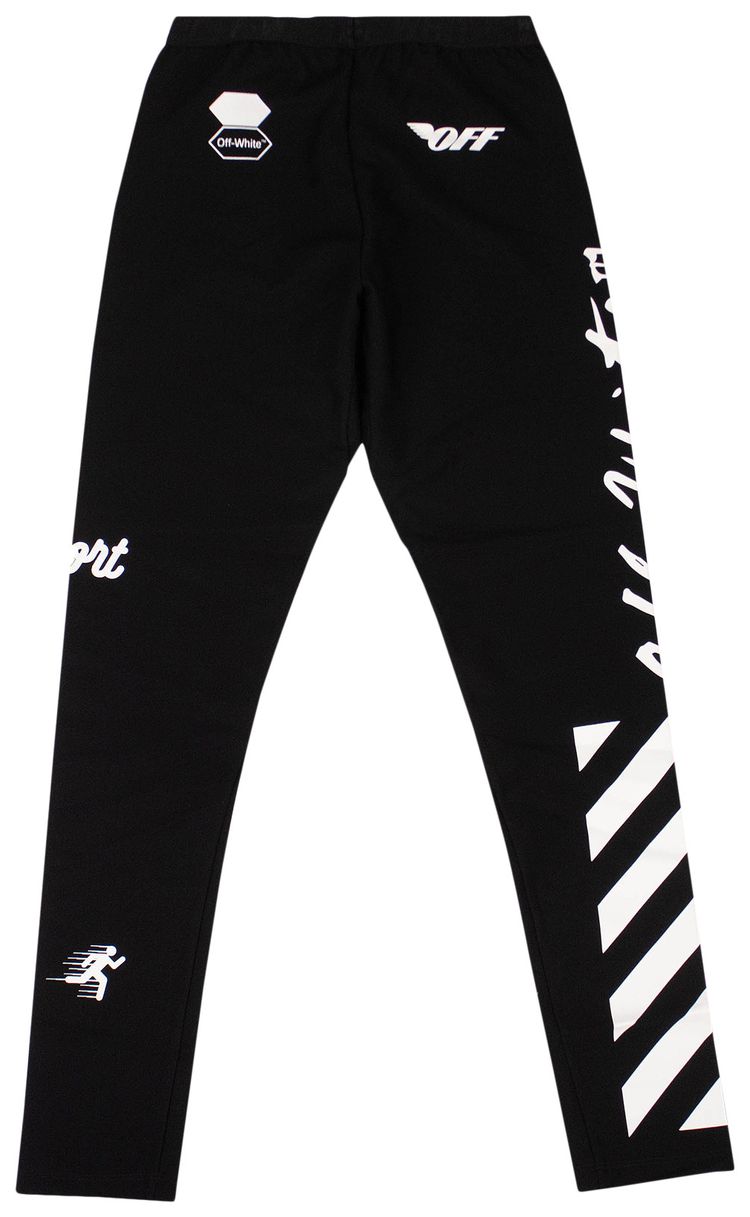 Off White Diag Leggings Black