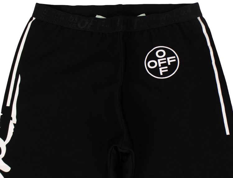 Off White Diag Leggings Black