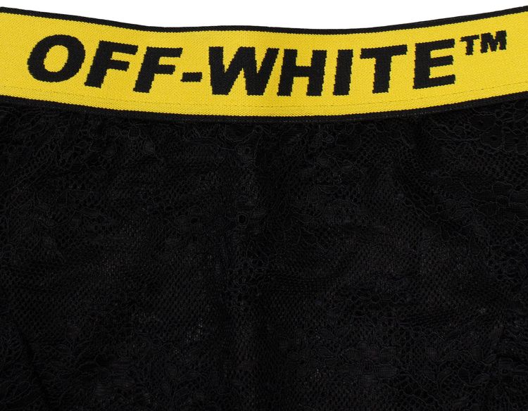 Off White Logo Lingerie Set Black