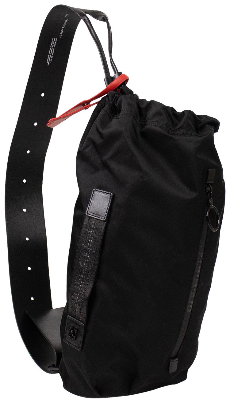 Off White Nylon Convertible Bum Bag Black