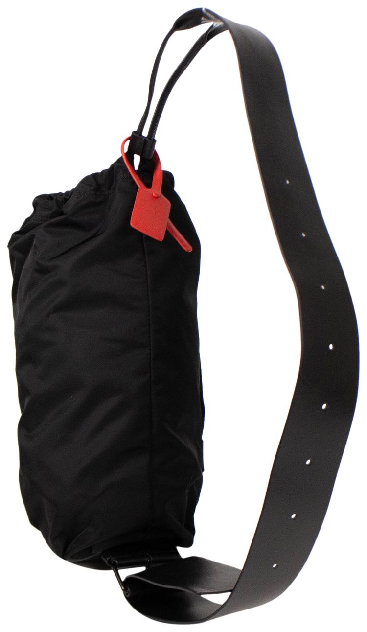 Off White Nylon Convertible Bum Bag Black