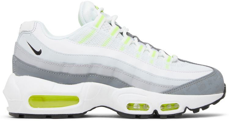 Air Max 95 Recraft GS Logos Pack   White Neon