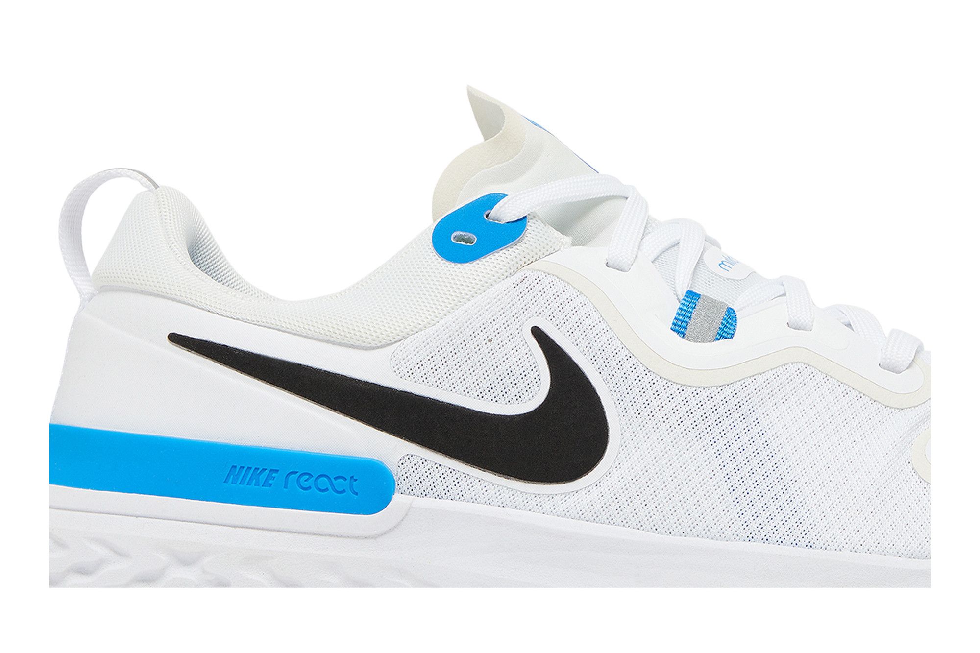 Nike react white and blue hot sale