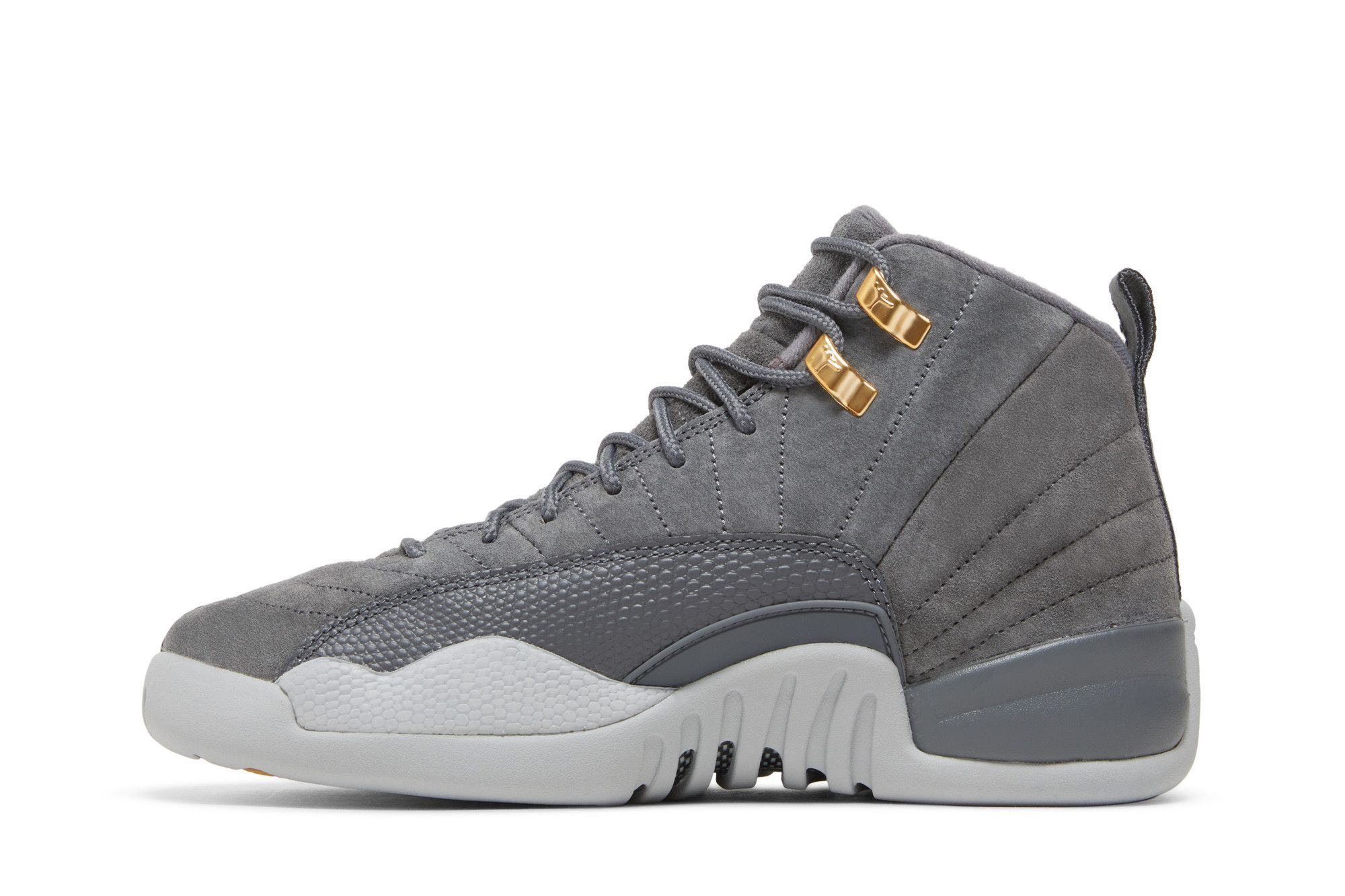 Jordan 12 gray suede hotsell