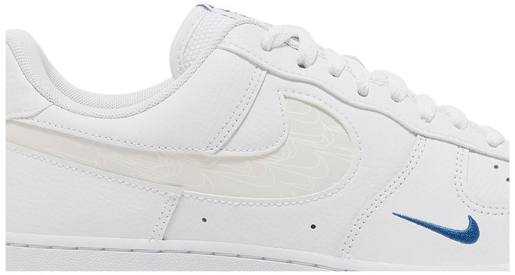 Nike Air Force 1 07 LV8 Reflective Swoosh   White Dark Marina Blue