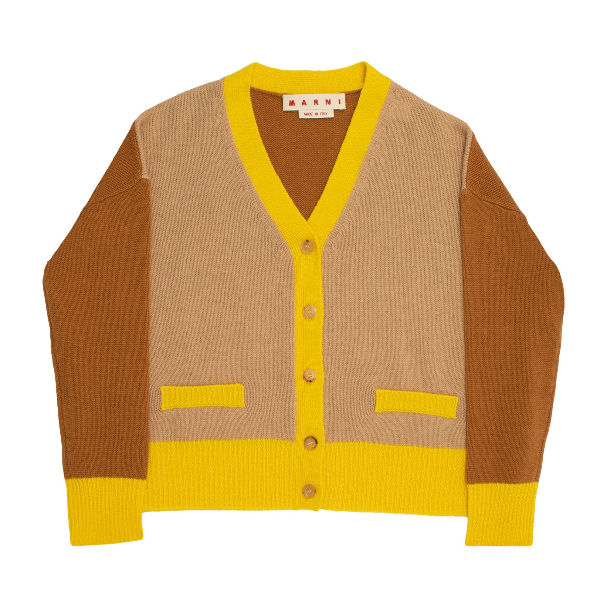 Buy Marni Color Blocked Cardigan Sesame CDMD0303Q0 UFX385
