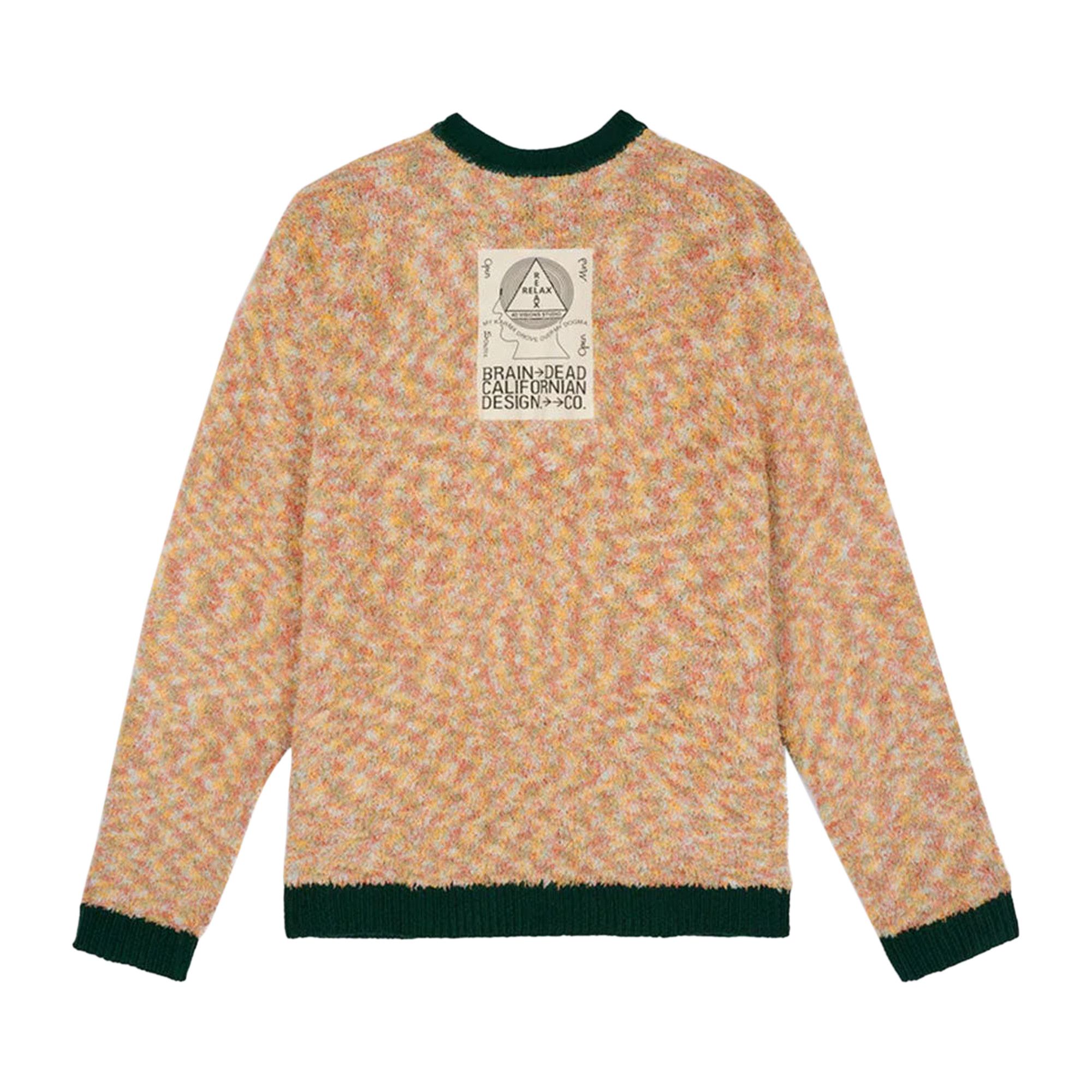 Buy Brain Dead Teddy Fur Striped Cardigan 'Cream