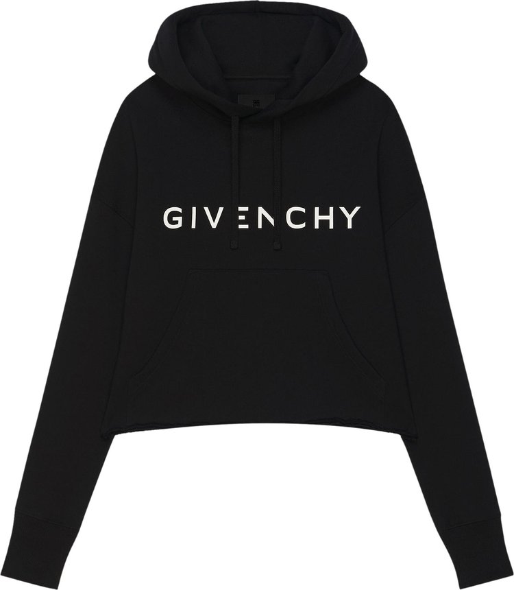 Buy Givenchy Archetype Oversized Cropped Hoodie 'Black' - BWJ03M3YAC ...