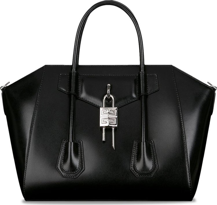 Buy Givenchy Small Antigona Lock Bag In Box Leather 'Black ...