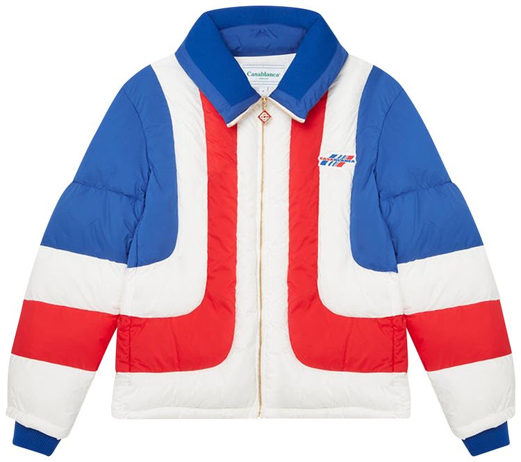 Casablanca Curve Panel Puffer Jacket White