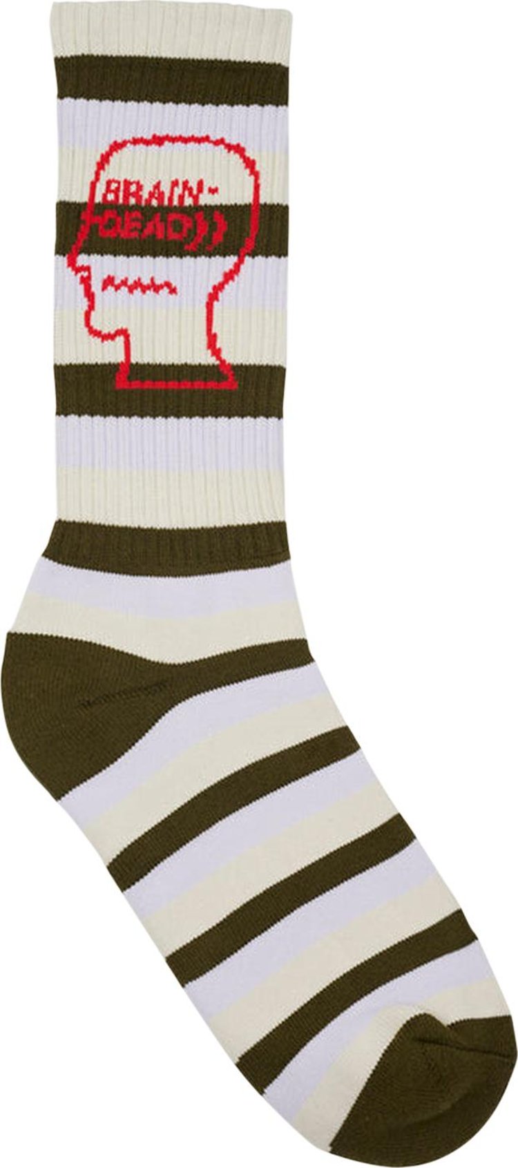 Brain Dead Striped Logo Head Sock Multicolor