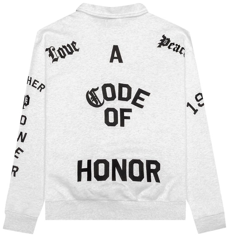 Honor The Gift Mascot Henley Sweater Heather Grey