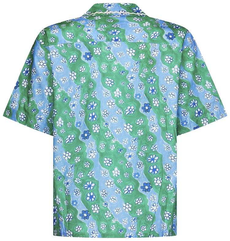 Marni Short Sleeve Bowling Shirt Sea Foam
