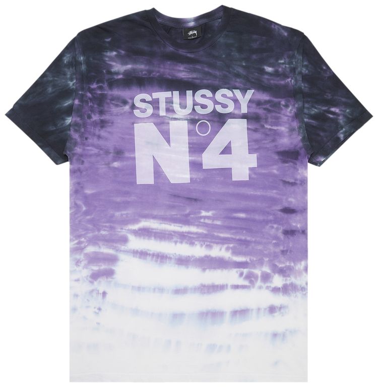 Stussy No4 Tie Dye Tee Purple