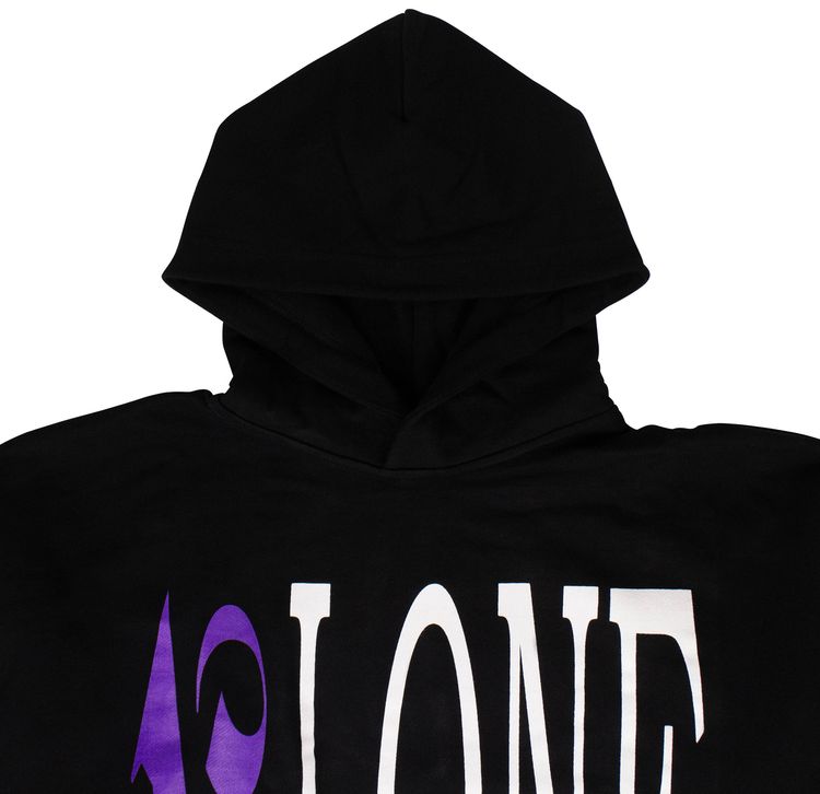 Vlone x Palm Angels Logo Hooded Sweatshirt BlackPurple