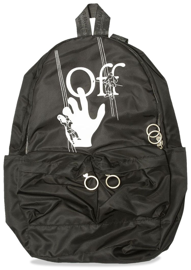 Off White Hand Painters Backpack BlackWhite