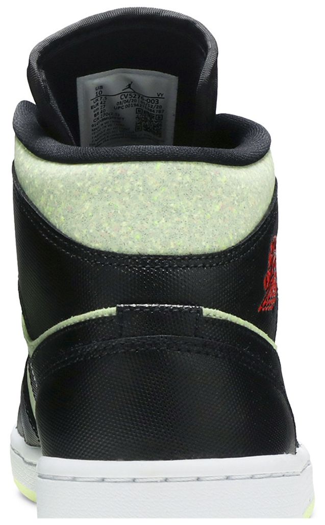 Wmns Air Jordan 1 Mid SE Black Barely Volt