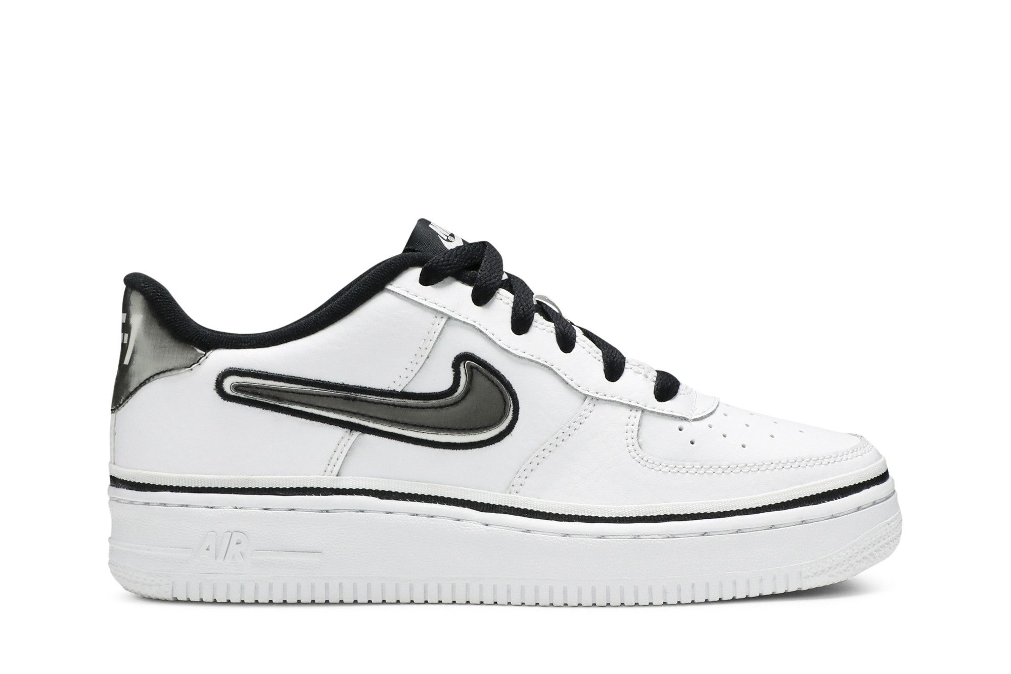 Nike Air Force 1 LV8 Sport Boys Shoe White Black Size 7
